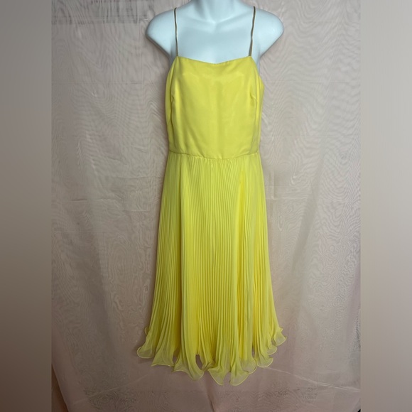 Vintage Miss Elliette bright yellow midi dress - Picture 1 of 7